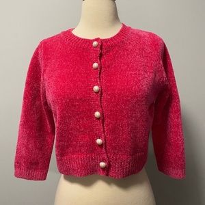 Forever 21 Chenille Button-Front Cardigan